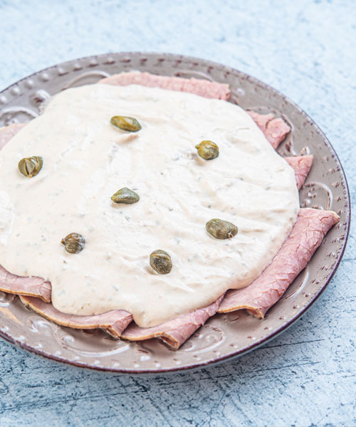 Vitello tonnato – veal meat with tuna cream