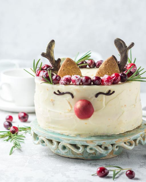 Rudolf - jõulutort jõhvikatega