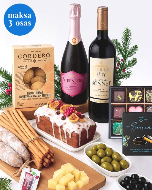 Gourmet box with Bonnet wine and Steenberg sparkling wine